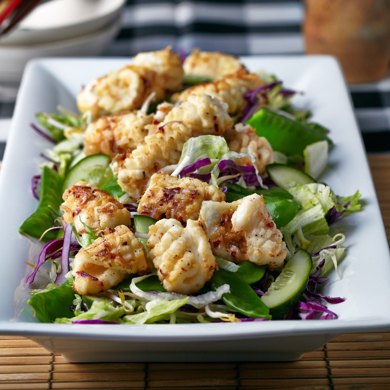 Ginger Stirfried Calamari Salad Gourmet Garden